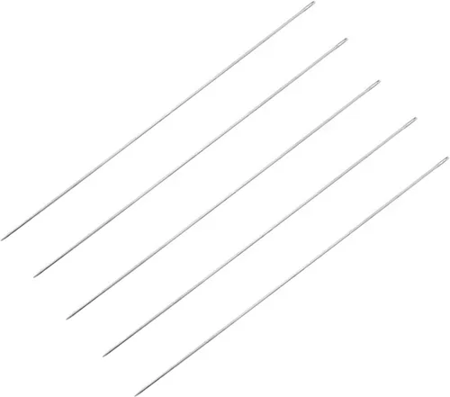 Vista 13 de 10 agujas Lei para fabricación de Leis, aguja de costura de ojos grandes de 4.7 pulgadas para manualidades, aguja larga de Lei para hacer flores