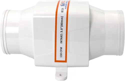 Vista 2 de SEAFLO in-Line Marine Bilge Air Blowers- 12V, 3 or 4", 130-270 CFM Ultra-Quiet Operation 4 or 3 Inch for Yacht/Sailboat/Boat- ISO 8846, CE & RoHs