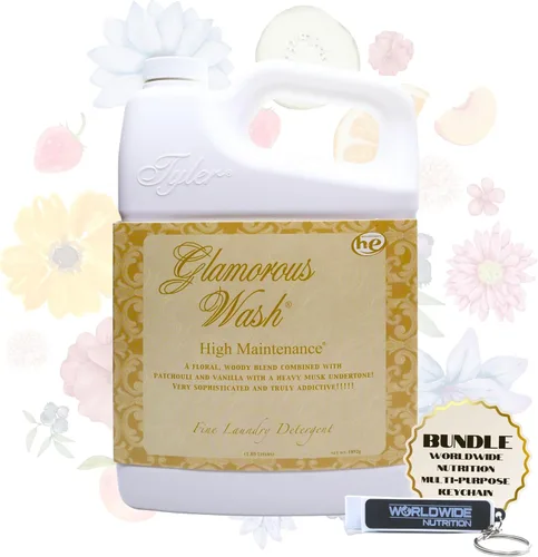 Vista 12 de Worldwide Nutrition Paquete Compatible con Tyler Glamorous Wash Diva Detergente Líquido para la Ropa - Lavable a Mano y a Máquina Detergente