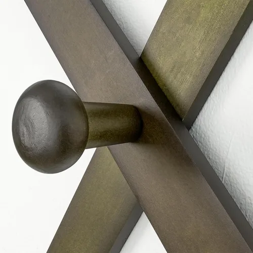 Vista 4 de SKOLOO Perchero Grande para Sombreros de Pared, Colgador de Pared de Acordeón de Madera, Moderno, Ganchos Expandibles para Abrigos, Perchero