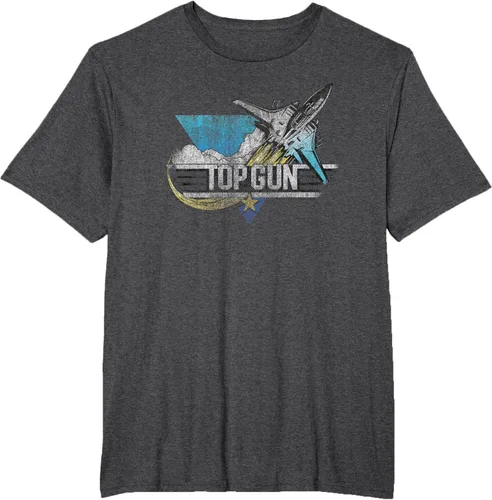 Vista 19 de Top Gun Illustrated F-14 Triangle Art Camiseta, Azul / Patchwork, S Azul Marino