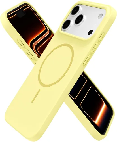 Vista 151 de Oakxco Funda de Silicona Mag Safe para iPhone 12 Pro Max, Funda Magnética Delgada y Fina Compatible con Carga Inalámbrica MagSafe, Bonita Funda