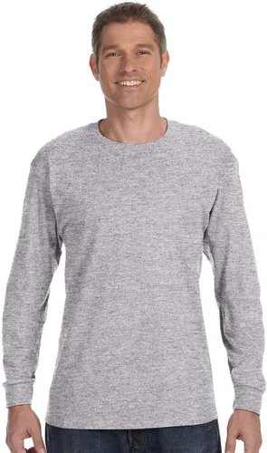 Vista 32 de Gildan - Camiseta de algodón y de manga larga para hombre, modelo G2400 (1) verde irlandés + (1) negro