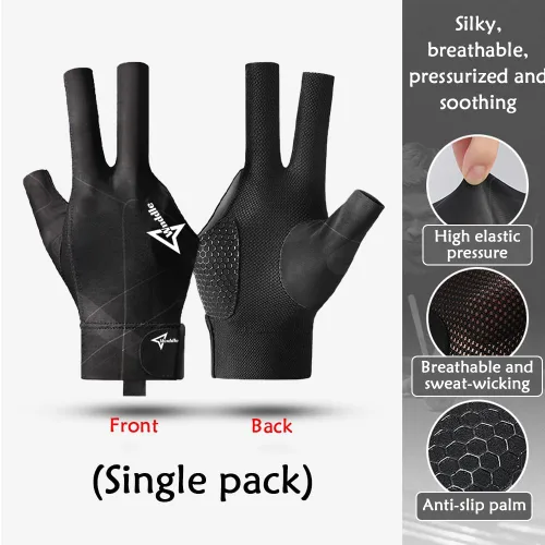 Vista 9 de Billiard Pool Gloves for Right Hand, 3 Finger Billiards Gloves