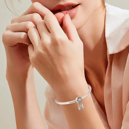 Vista 5 de Annmors Jewelry Birthday Charms for Woman-925 Sterling Silver Dangle Pendant Bead with Cubic ZirconiaGirl Jewelry Beads DIY Gifts for Women Bracelet