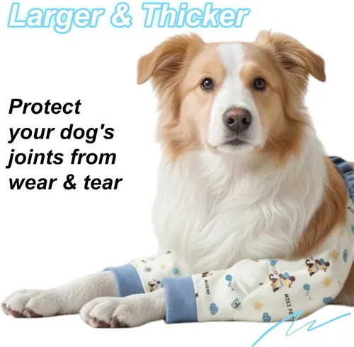 Vista 6 de Almohadilla protectora de codo para perro, soporte frontal ajustable, soporte frontal para callos, rodilla, mangas para mascotas para heridas, codo