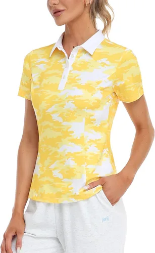 Vista 2 de Hiverlay Women Golf Shirts Polo Shirts for Women UPF 50+ Lightweight Quick-Dry Collared Tennis Daily Shirts Work Tops