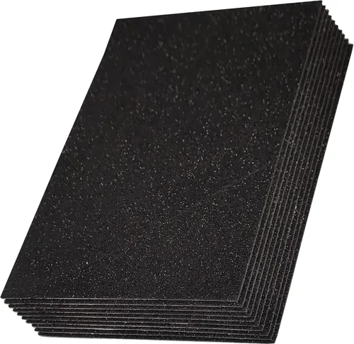 Vista 9 de SALEMAR Hojas de espuma adhesiva con purpurina dorada para manualidades, 10 paquetes de hojas gruesas de EVA autoadhesivas con destellos para Dorado
