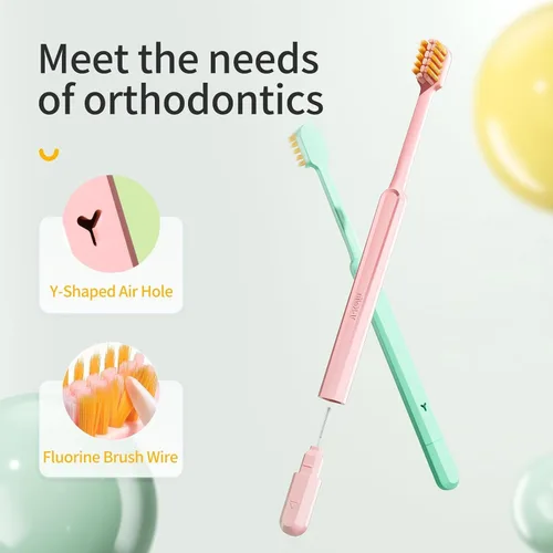 Vista 2 de Y-Kelin Cepillo de dientes de ortodoncia 2IN1 con cepillo interdental