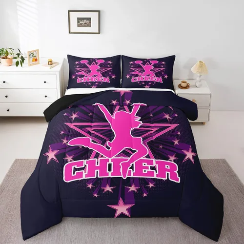 Vista 8 de Manfei Juego de edredón para niños de fresa roja, tamaño individual, juego de ropa de cama de cerdo acuarela de 2 piezas para niños, niñas
