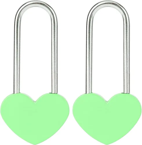 Vista 10 de Candado de amor VeYocilk de 3.5" 50mm en forma de corazón, candado de corazón negro para deseos de amor, ideal para bodas, San Valentín