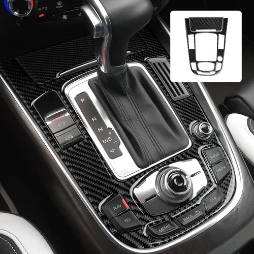 Vista 18 de Adhesivos para panel de CD de aire acondicionado para Audi A4 A5 S4 S5 RS4 RS5 Q5 accesorios de fibra de carbono interior pegatinas, estilo B