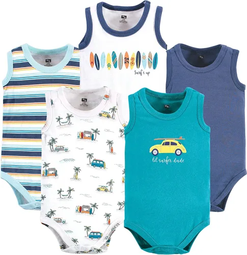 Vista 21 de Hudson Baby Mamelucos sin mangas unisex de algodón para bebé Béisbol