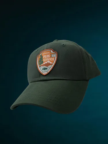 Vista 2 de National Park Service Dad Hat para hombre con parche tejido NPS