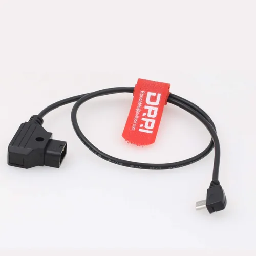 Vista 2 de Cable de alimentación del motor Micro-USB en ángulo recto a Dtap para TILTA Nucleus-Nano