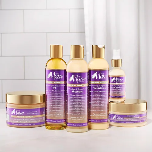 Vista 5 de The Mane Choice Antidoto antirotura y reparación antirotura del antiguo Egipto para cabello enrollado, ondulado y rizado, 8 onzas
