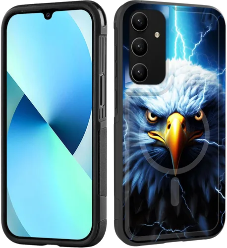 Vista 209 de Funda magnética para Galaxy A16 5G, [compatible con MagSafe] [protección contra caídas de grado militar] Funda resistente a prueba de golpes