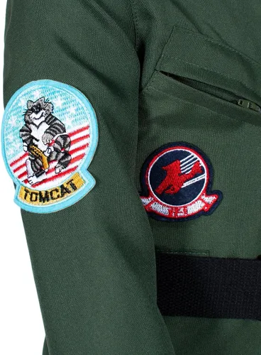 Vista 5 de Bosvin - Disfraz de piloto de combate para niños, traje de vuelo