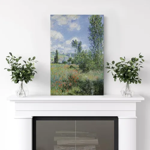 Vista 3 de wall26 Vista de Vetheuil por Claude Monet - Arte moderno impresionista - Arte en lienzo para el hogar, 24 x 36 pulgadas 40. Vista de Vetheuil