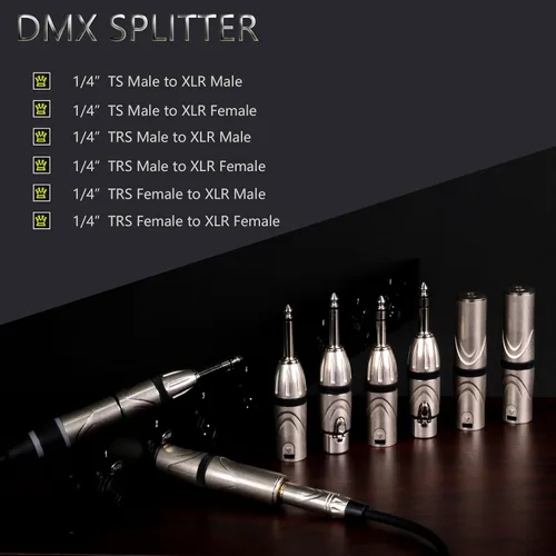 Vista 2 de 1/4"/6.35MM Mono/TS macho a XLR hembra adaptador de audio Accesorios de guitarra (D1050)