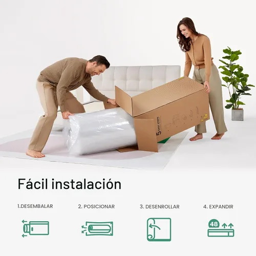 Vista 5 de Novilla Colchón individual de 6 pulgadas, colchón híbrido de espuma y resortes para un sueño reparador, colchón individual para niños, firmeza