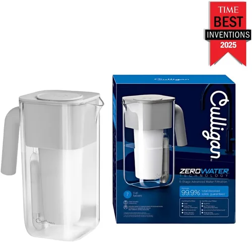Vista 2 de Culligan con tecnología ZeroWater - Jarra con filtro de agua de 8 tazas – Incluye filtro de agua avanzado de 5 etapas, certificado IAPMO