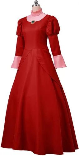 Vista 3 de Cenicienta Malvada Madrastra Señora Tremaine vestido rojo Cosplay traje