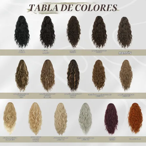 Vista 7 de BARSDAR Extensión de Cola de Caballo Marrón - Extensiones de Cola de Caballo con Pinza de 18 Pulgadas para Mujeres - Extensiones de Cabello Mezcla