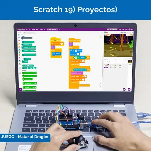 Vista 6 de SunFounder Kit de inicio completo de proyecto compatible con Arduino UNO R3 Arduino IDE/Scratch Coding con 42 tutoriales detallados en línea