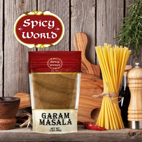 Vista 6 de Spicy World Garam Masala Polvo de 3.5 onzas Sin sal, vegano Origen indio Especias en polvo Garam Masala