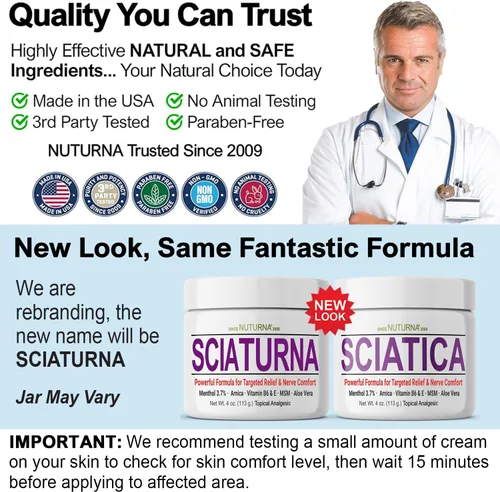 Vista 7 de Crema para el dolor nervioso de ciática - Crema de confort de fuerza máxima para pies, manos, piernas, dedos, espalda - Arnica natural de ultra