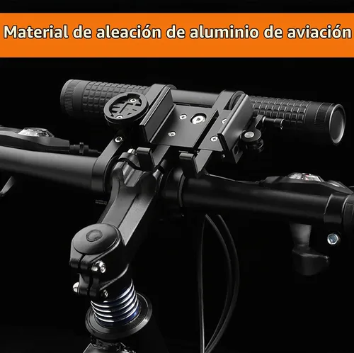 Vista 7 de Redcomets Luz de bicicleta de 10000 mAh, extensor de manillar de bicicleta, accesorios de scooter eléctrico, faros de bicicleta de aleación