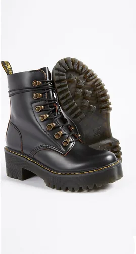 Vista 6 de Dr. Martens Botas Leona de cuero con tacón para mujer