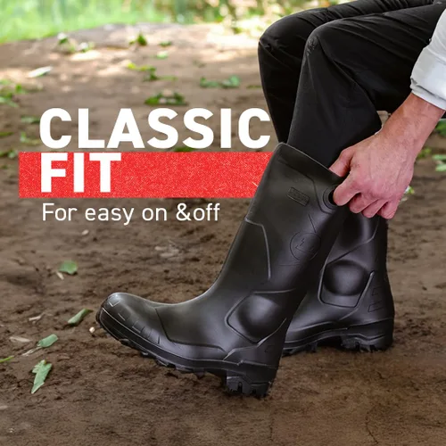 Vista 6 de DUNLOP - Calzado de protección, Chesapeake con punta lisa en negro Amazon, 100% cloruro de polivinilo impermeable, ligero y duradero, 8677577.13