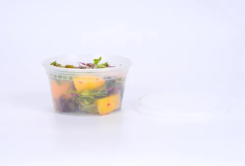 Vista 7 de [12 onzas, 25 juegos] Contenedores de plástico para almacenamiento de alimentos con tapas herméticas Apto para microondas, congelador