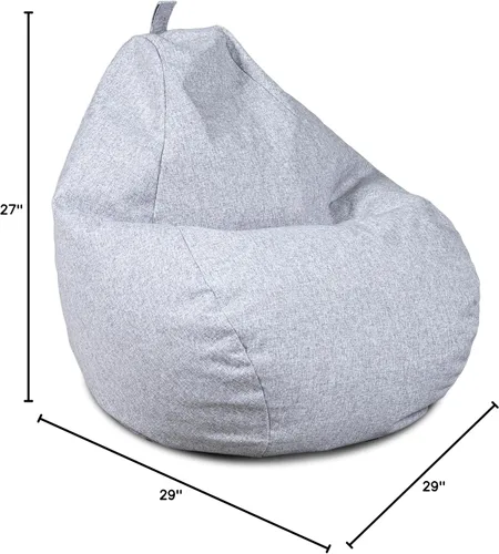 Vista 3 de Big Joe Tuffet Silla Puf Impermeable, Entrelazado Cerámico, Tela Duradera Resistente a la Intemperie, Forma de Lágrima de 2.5 Pies