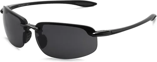 Vista 6 de WISTON Lentes de sol polarizados deportivos para hombres y mujeres, marco sin montura Tr90 para correr, pescar, béisbol, conducir, W8001
