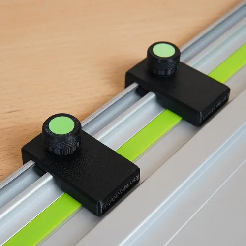 Vista 7 de Topes de límite de riel guía compatibles con rieles Festool (aluminio)