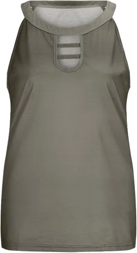 Vista 4 de fannyouth Camiseta sin mangas de verano para mujer, casual, cuello redondo, sin mangas, holgada, básica