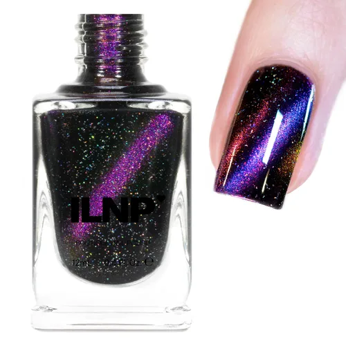 Vista 9 de ILNP After Hours Esmalte de uñas holográfico magnético azul profundo a base de negro