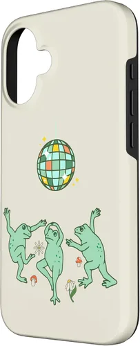 Vista 2 de Funny Frog Disco Dance 70s 80s Groovy Hippie Funky Party Case para iPhone 16