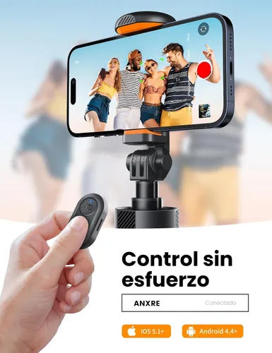 Vista 7 de ANXRE Trípode de teléfono de 71 pulgadas con soporte de cámara de 1/4 Negro