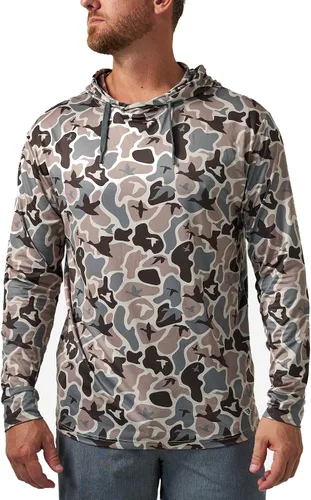 Vista 22 de Burlebo Sudadera de rendimiento para hombre – Prenda de manga larga ligera, ajuste atlético, absorción de humedad, protección solar Camuflaje