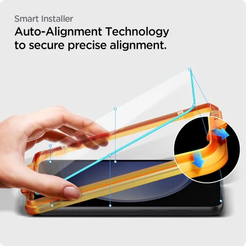 Vista 3 de Spigen Protector de pantalla de vidrio templado [GlasTR AlignMaster] diseñado para Galaxy S23 FE - Paquete de 2