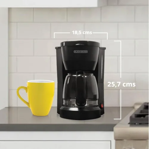 Vista 7 de BLACK+DECKER Cafetera de 5 tazas, DCM600B, color negro