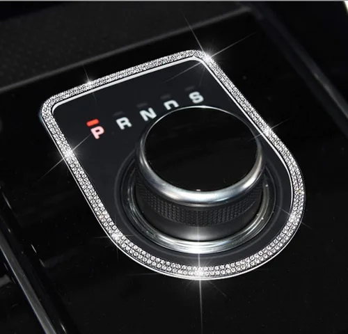 Vista 3 de Adecuado para Jaguar auto XF XE F-PACE Accesorios brillantes, botón de estacionamiento electrónico, perilla de control de engranajes, juego