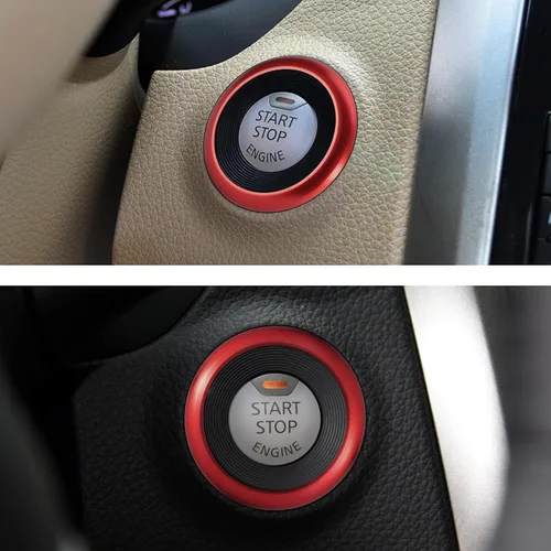 Vista 5 de TOMALL Anillo de arranque de motor Compatible con Nissan Altima 2013 2014 2015 2016 2017 2018 Cubierta de botón de encendido de llave