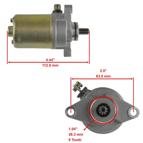 Vista 2 de Caltric Arrancador compatible con Polaris Scrambler 90 89Cc 2001-2003