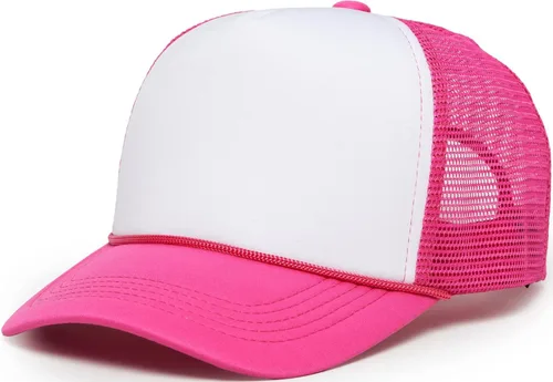 Vista 27 de Funky Junque Sombrero de camionero ligero Snapback de espuma de malla en Negro/Negro