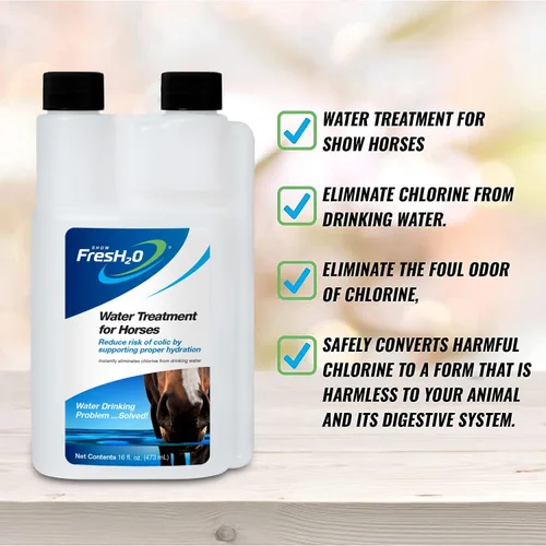 Vista 5 de Show FresH2O Equine Water Treatment - Elimina eficazmente el cloro en el agua potable que puede hacer que los animales no beban. No contiene azúcar